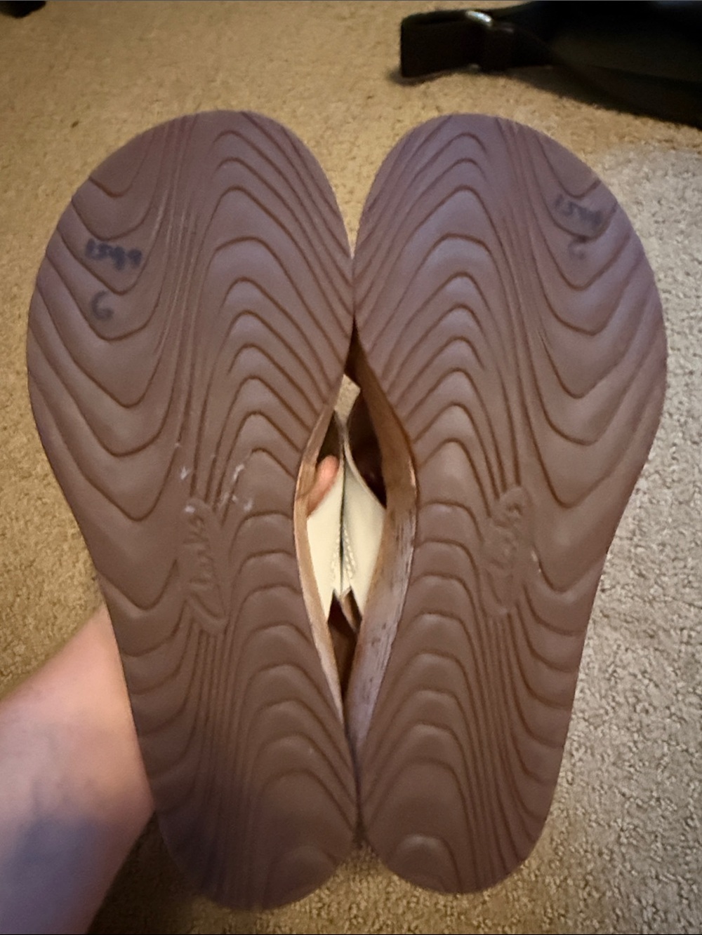 Clarks Cushion White Slingback Sandals 6.5 - Picture 3 of 9